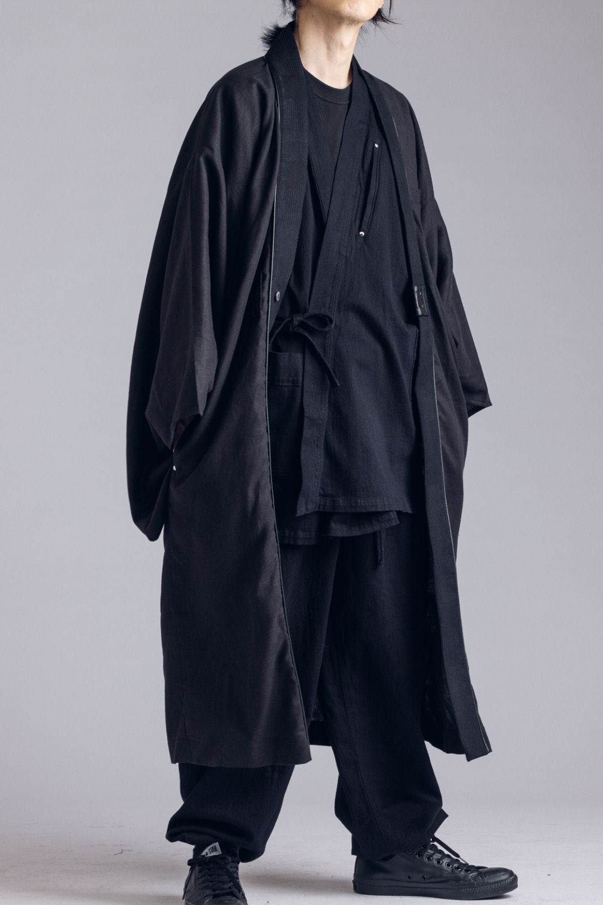 Black Denim Haori – AOKI DENIM