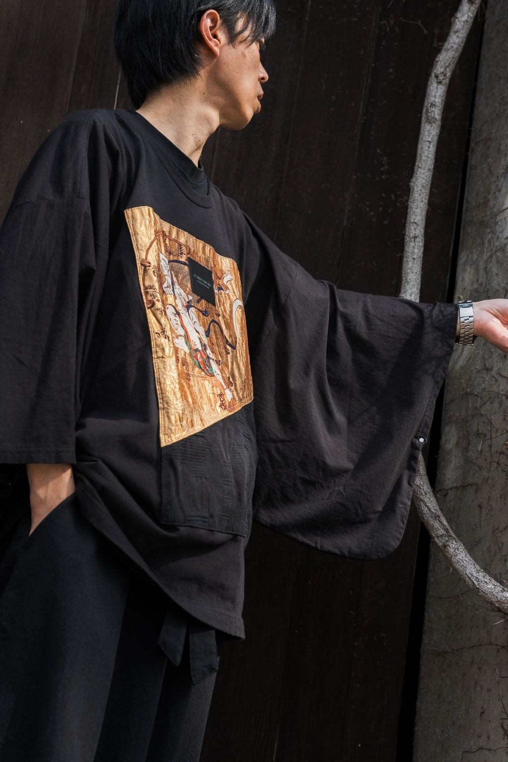 AOKI DENIM × KIMO NO T® – KIMONOT® Nishijin Textile “Raijin”
