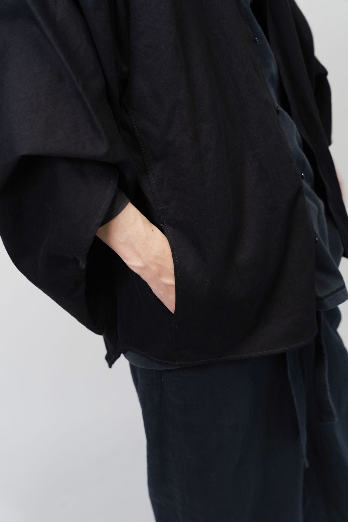 KIMONO Denim Shirt – Black