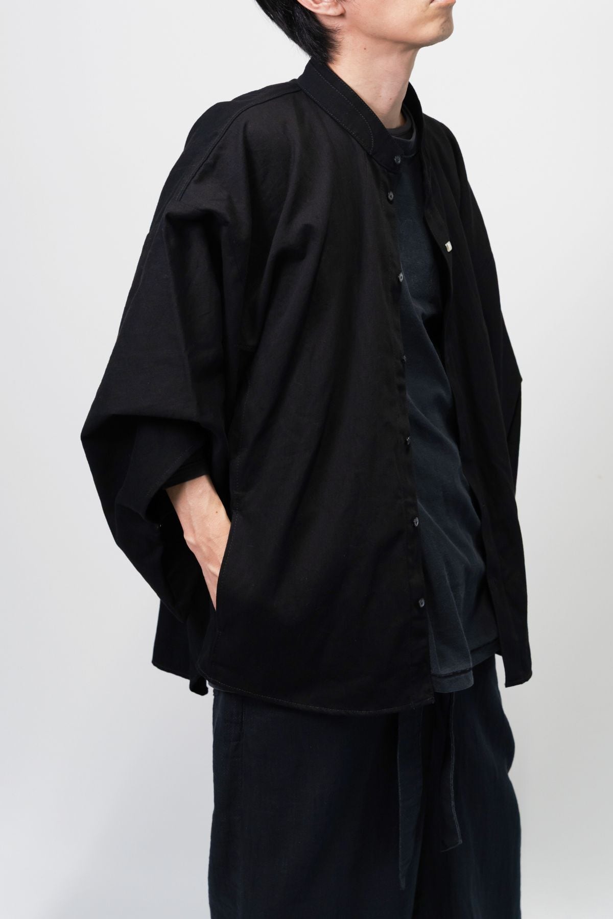 KIMONO Denim Shirt – Black