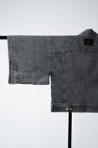 THE KIMONO Denim Jacket – BLACK ICE Okayama Denim × Arizona Leather