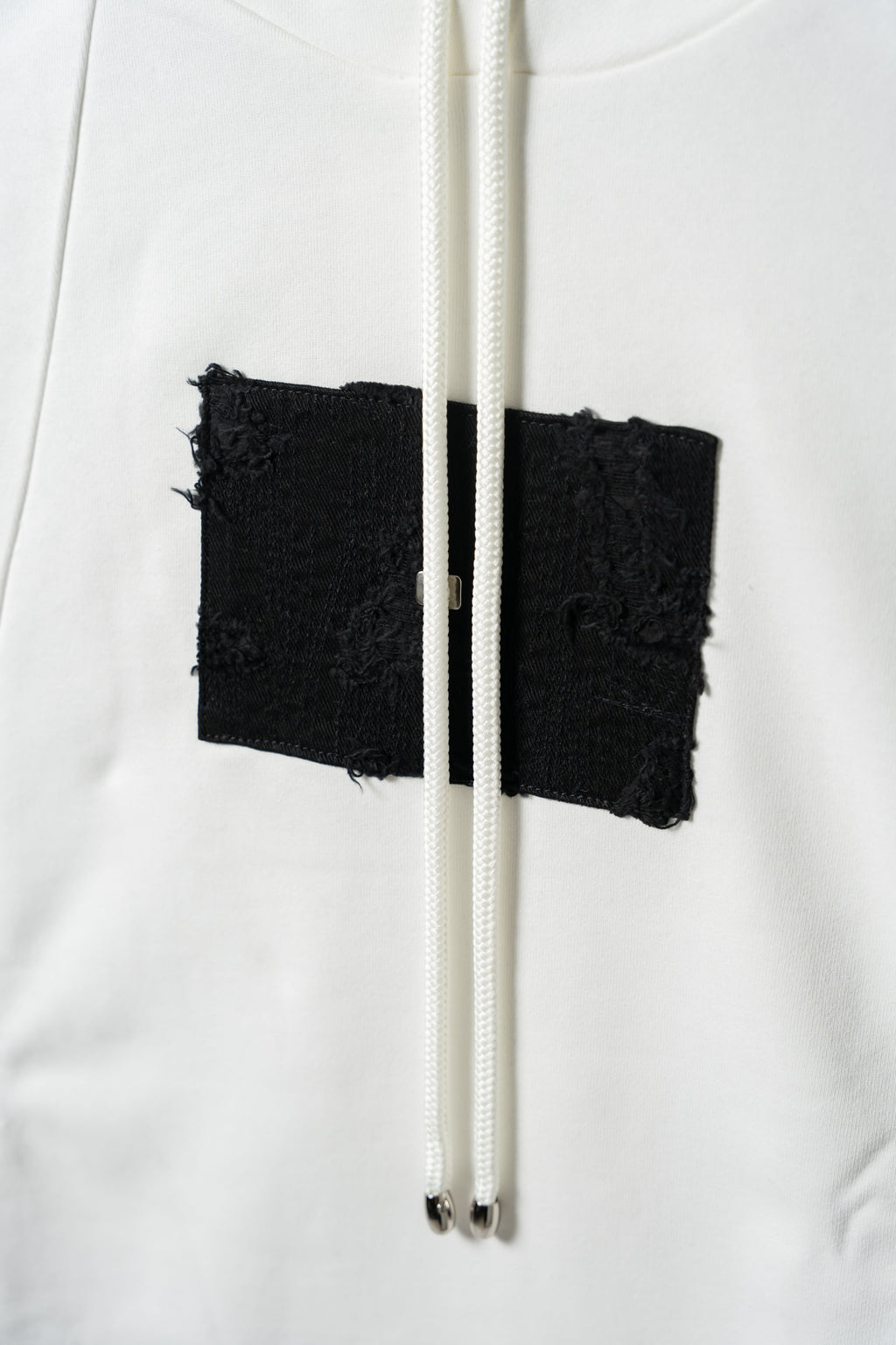 KIMONO Hoodie - Embroidered Denim (White)