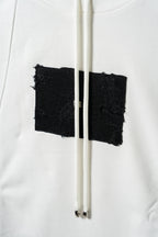 KIMONO Hoodie - Embroidered Denim (White)