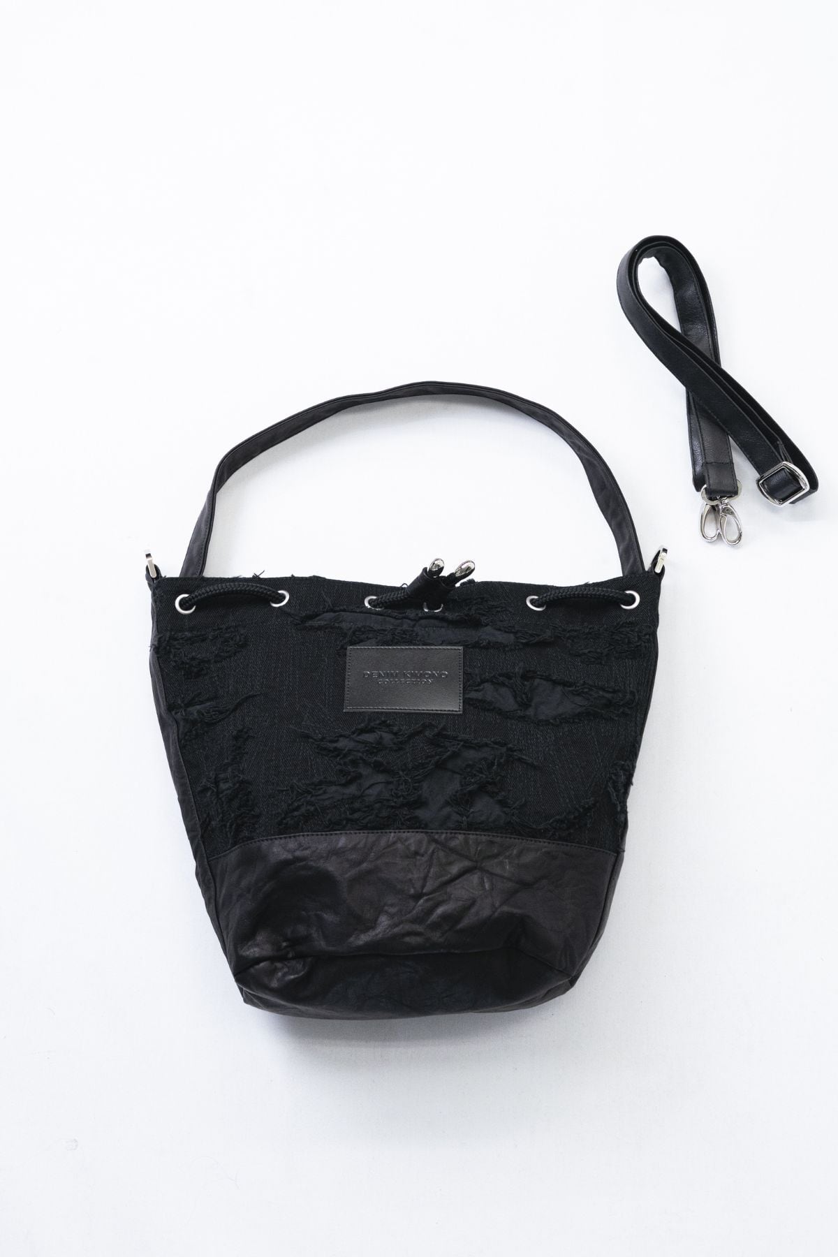 KINCHAKU Denim Bag - MIMI (Embroidered Denim)