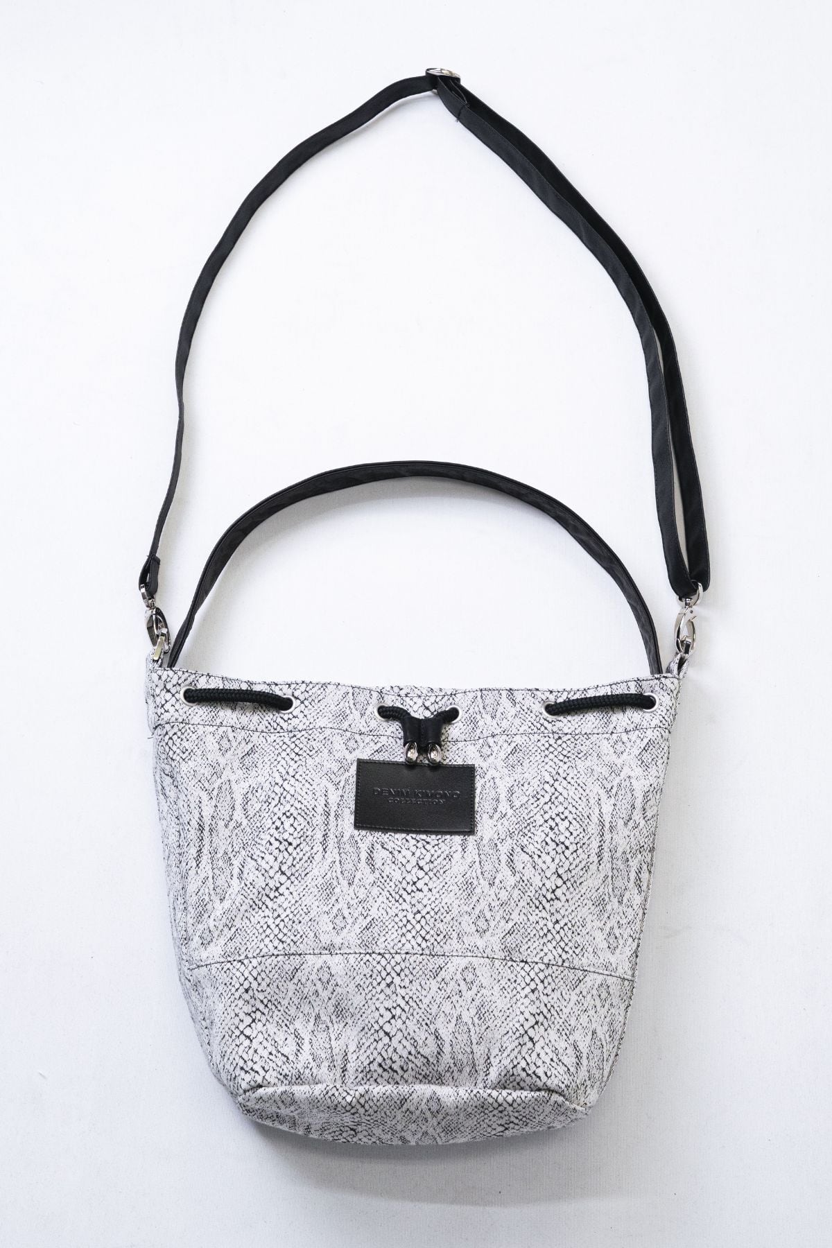 KINCHAKU Denim Bag - Python Jacquard
