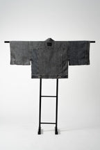 THE KIMONO Denim Jacket – BLACK ICE Okayama Denim × Arizona Leather