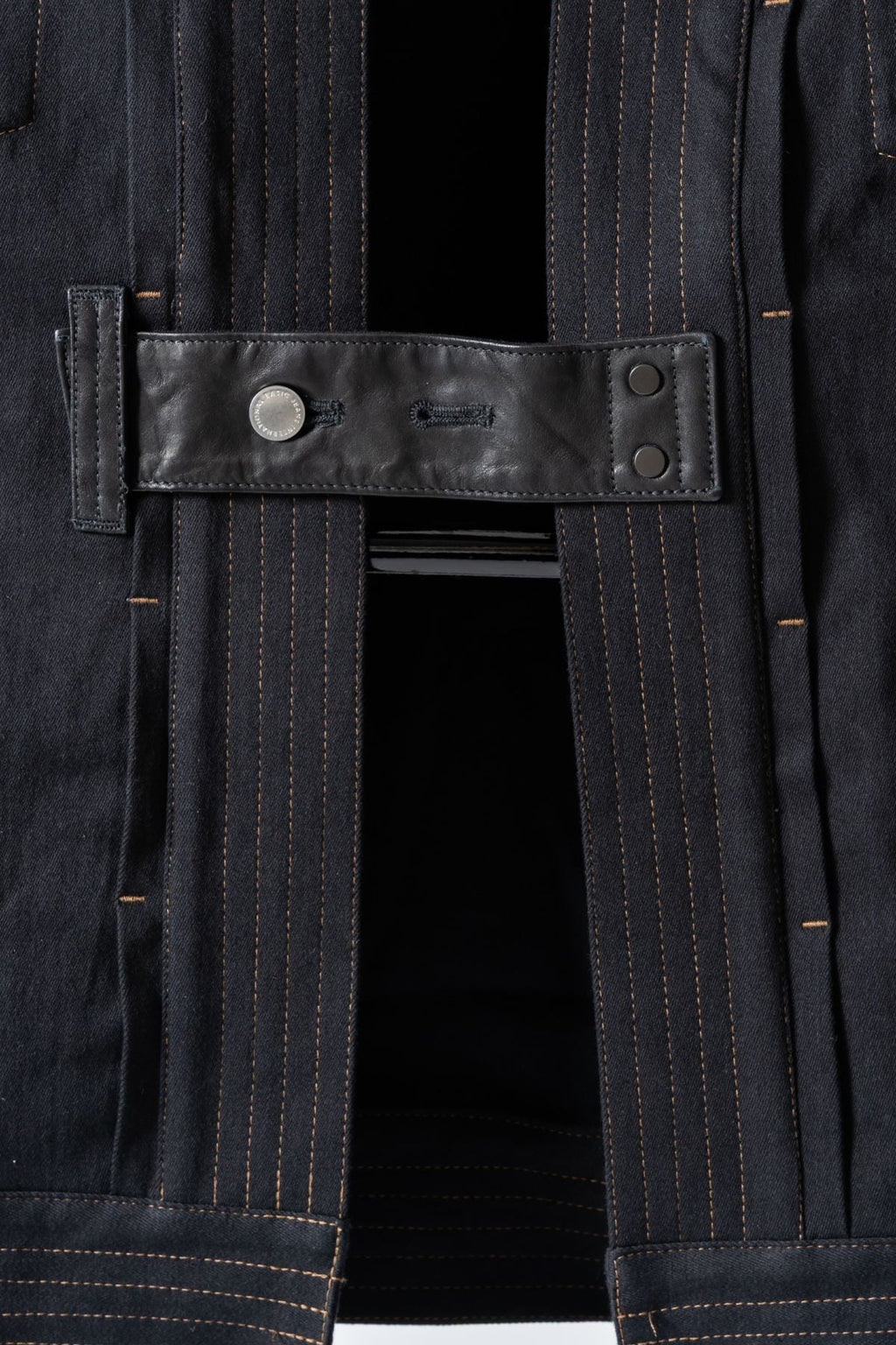 THE KIMONO Jacket – Black Okayama Denim × Arizona Leather