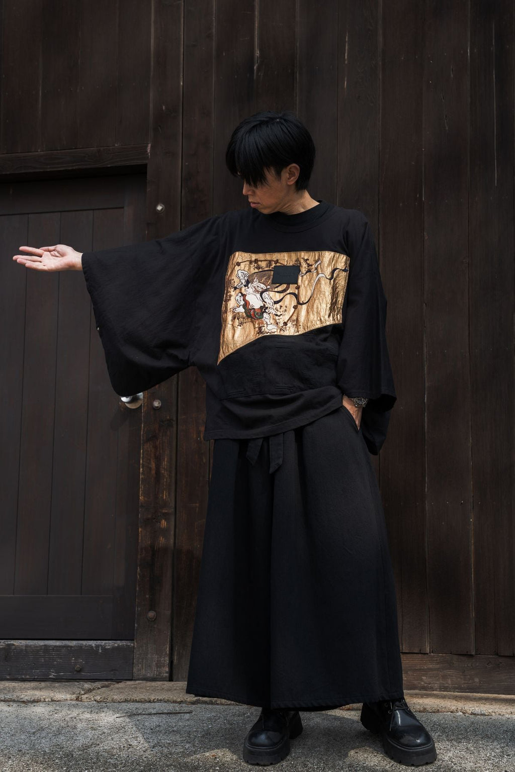 AOKI DENIM × KIMO NO T® – KIMONOT® Nishijin Textile “Raijin”