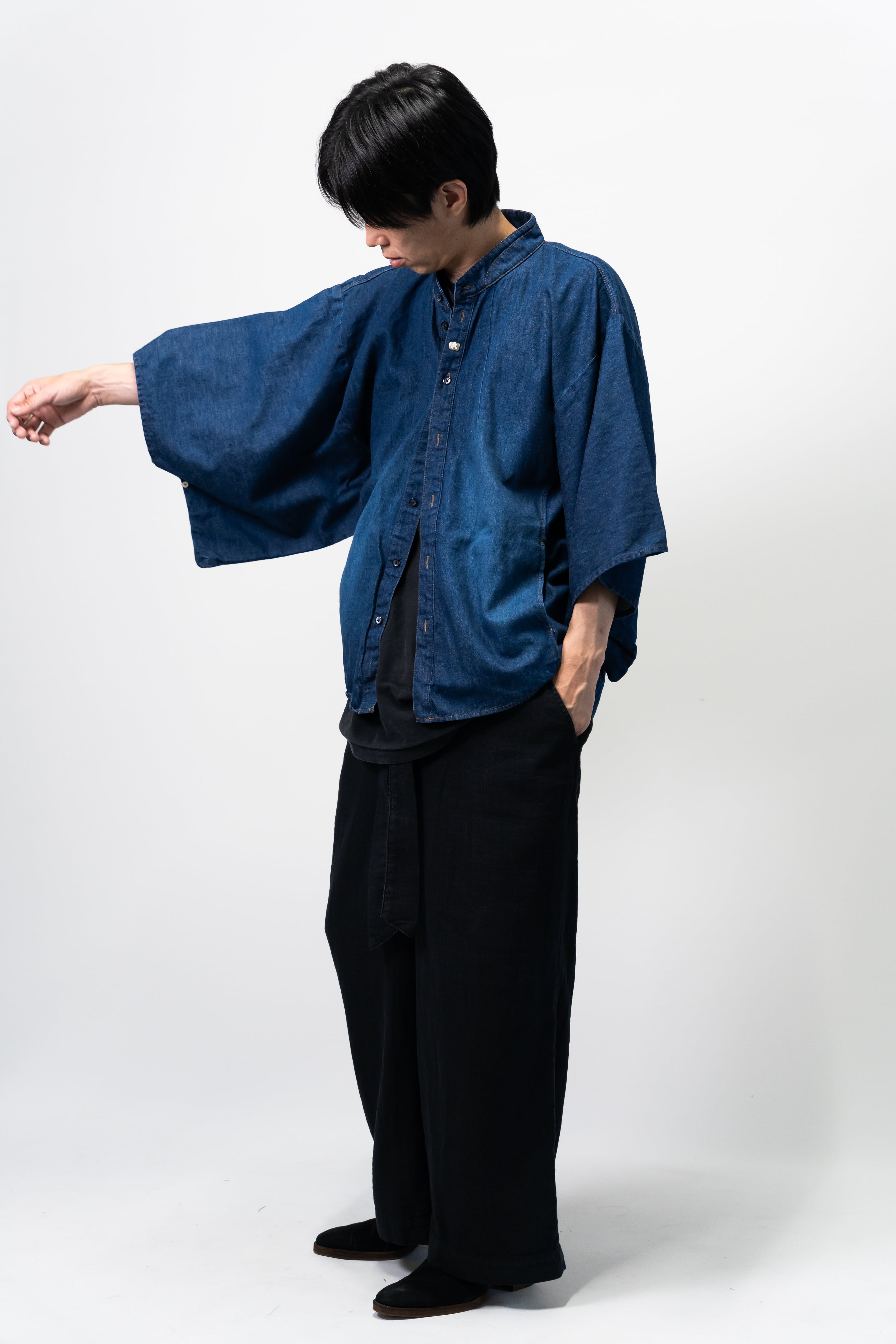 KIMONO Denim Shirt - Blue