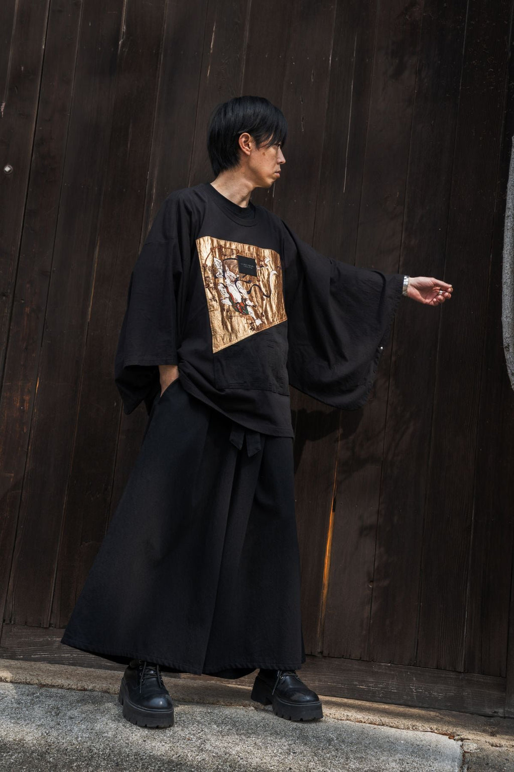 AOKI DENIM × KIMO NO T® – KIMONOT® Nishijin Textile “Raijin”