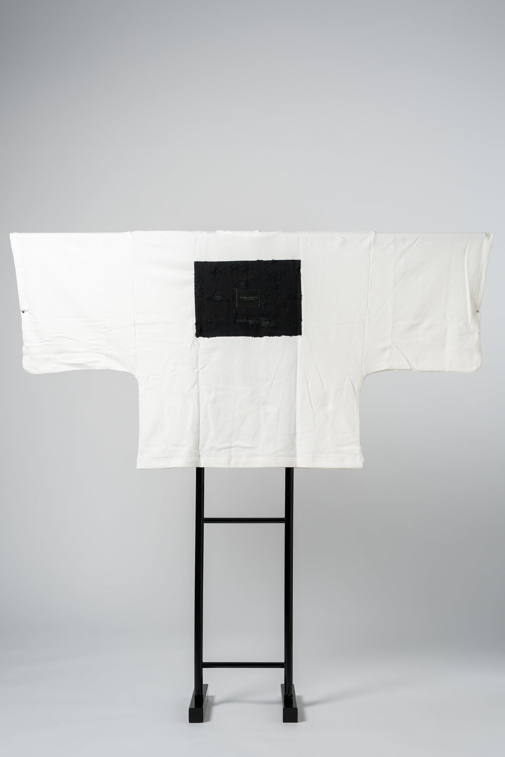 KIMONO Hoodie - Embroidered Denim (White)