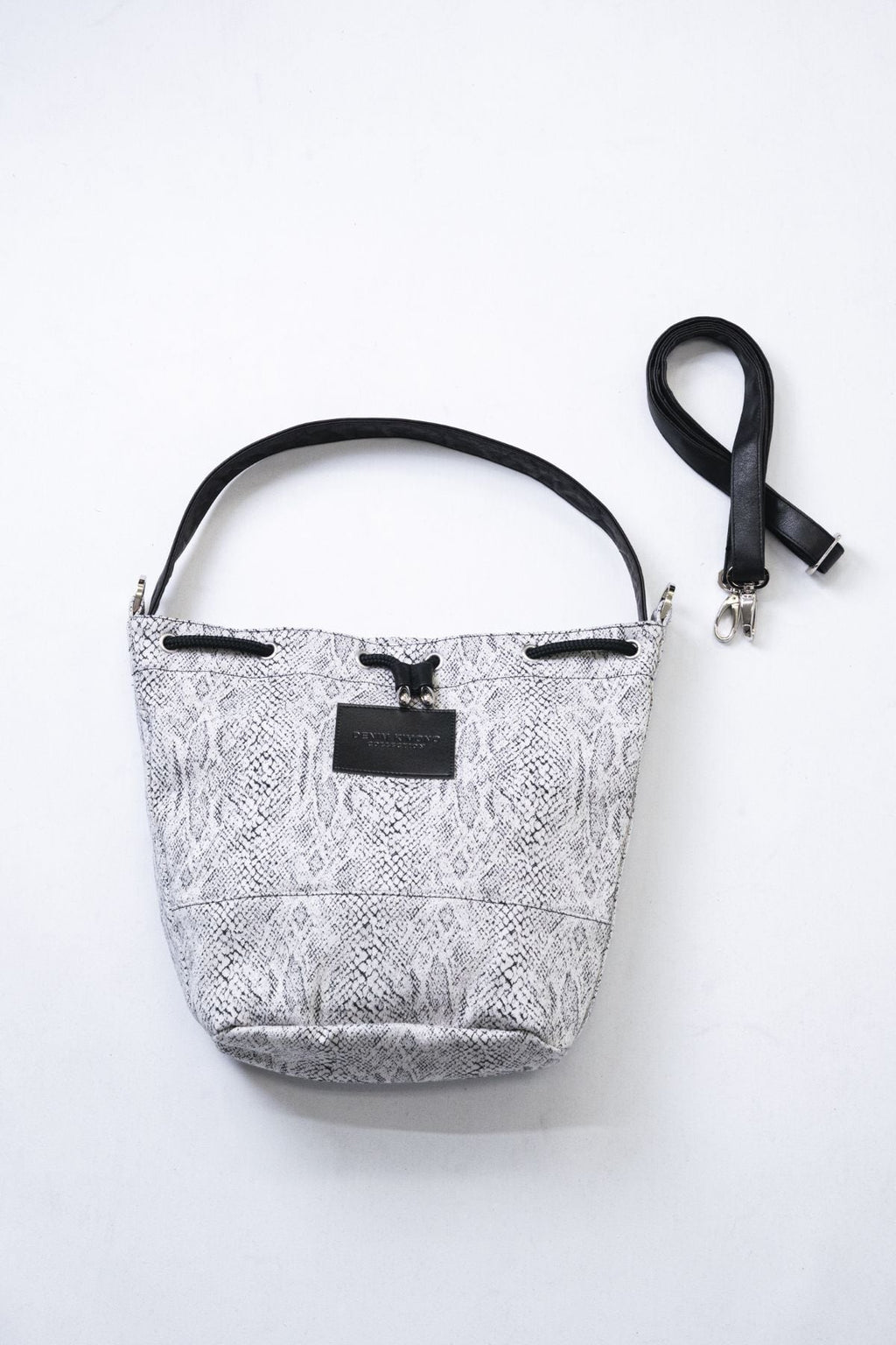 KINCHAKU Denim Bag - Python Jacquard