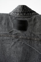 THE KIMONO Denim Jacket – BLACK ICE Okayama Denim × Arizona Leather
