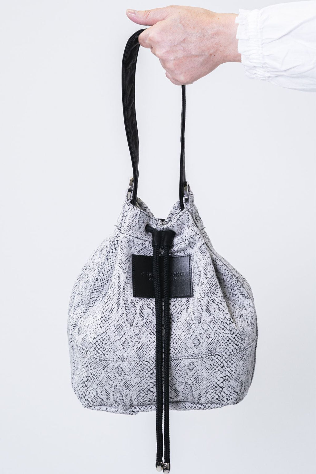 KINCHAKU Denim Bag - Python Jacquard