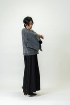 THE KIMONO Denim Jacket – BLACK ICE Okayama Denim × Arizona Leather