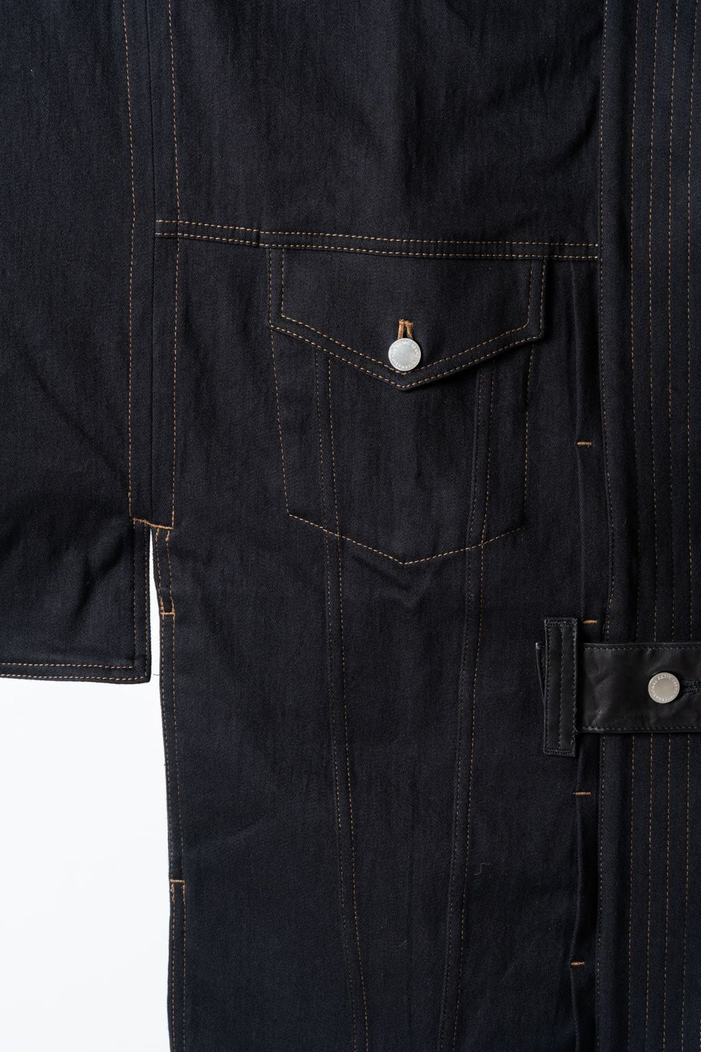 THE KIMONO Jacket – Black Okayama Denim × Arizona Leather