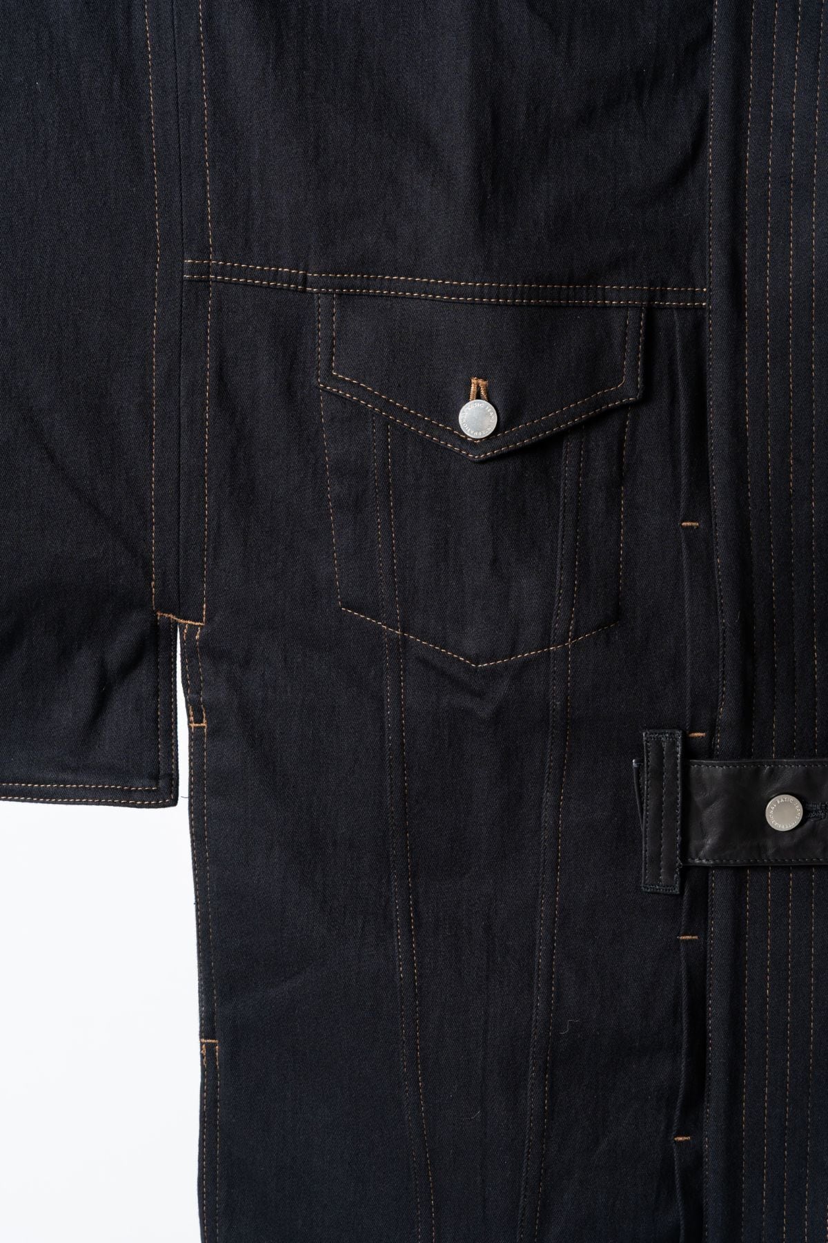 THE KIMONO Jacket – Black Okayama Denim × Arizona Leather