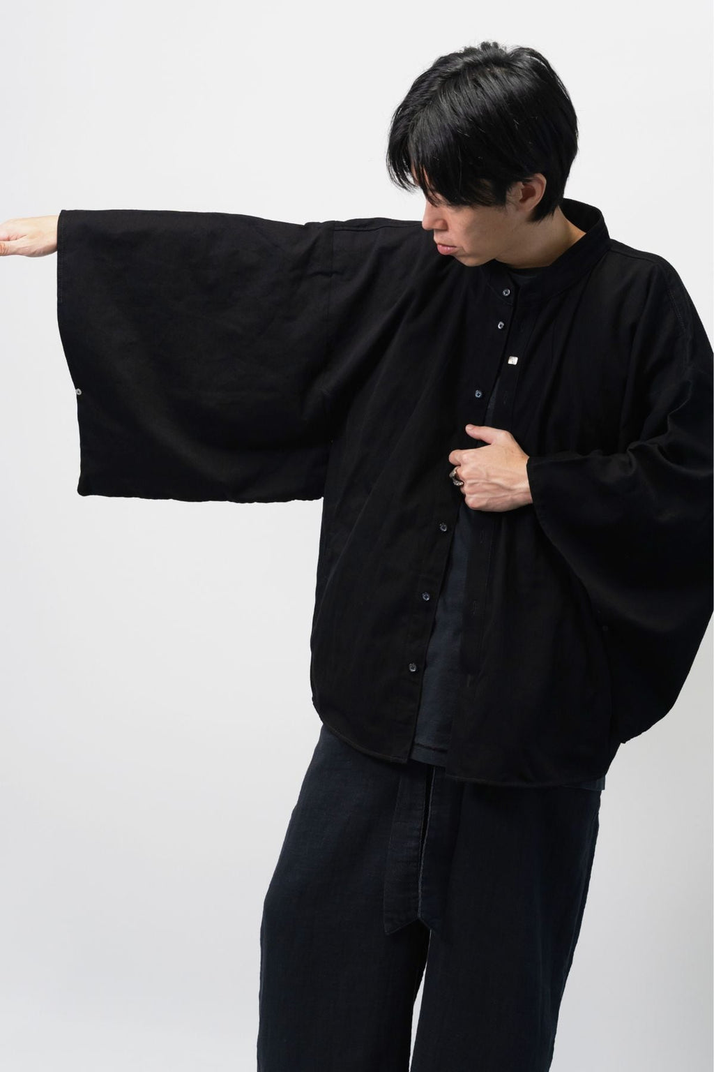 KIMONO Denim Shirt – Black