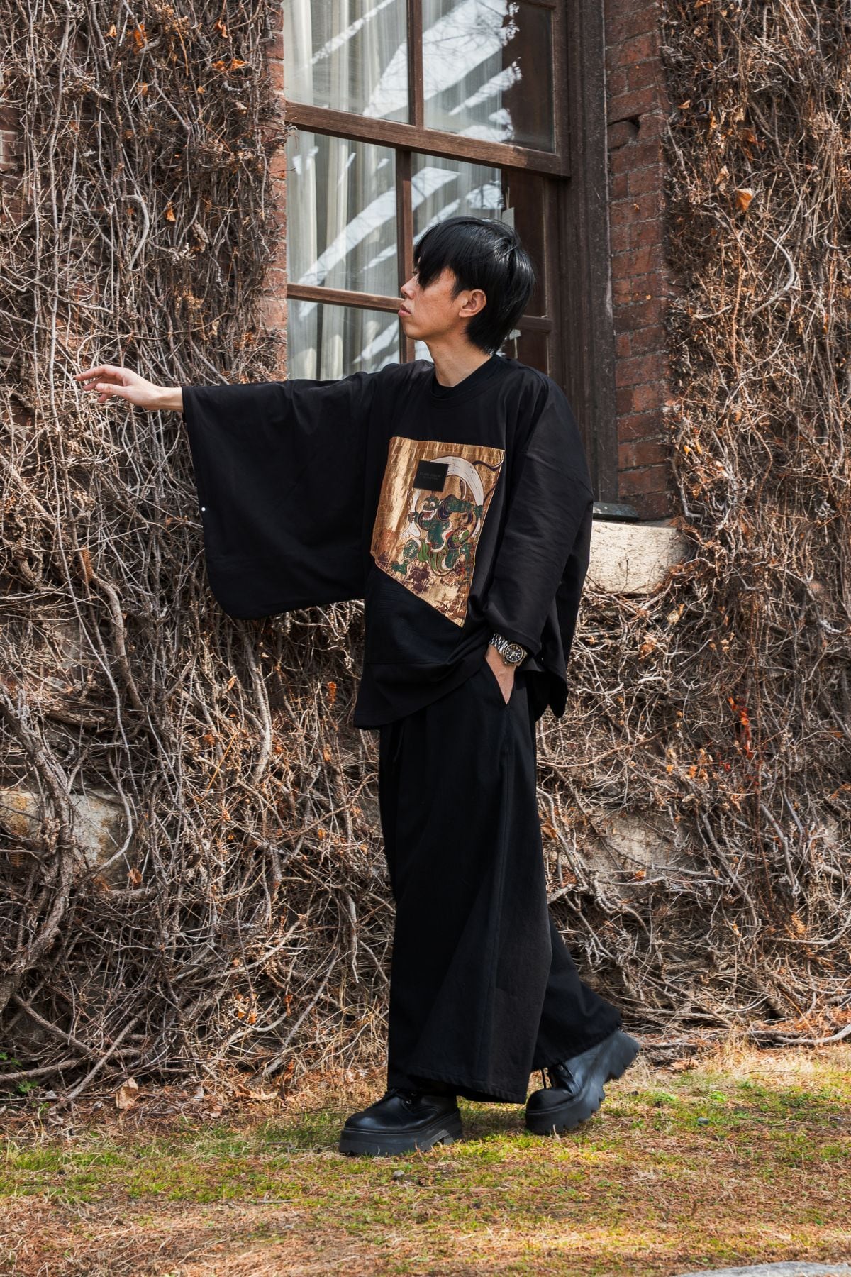 AOKI DENIM × KIMO NO T® Collaboration – Nishijin Textile “Fūjin”