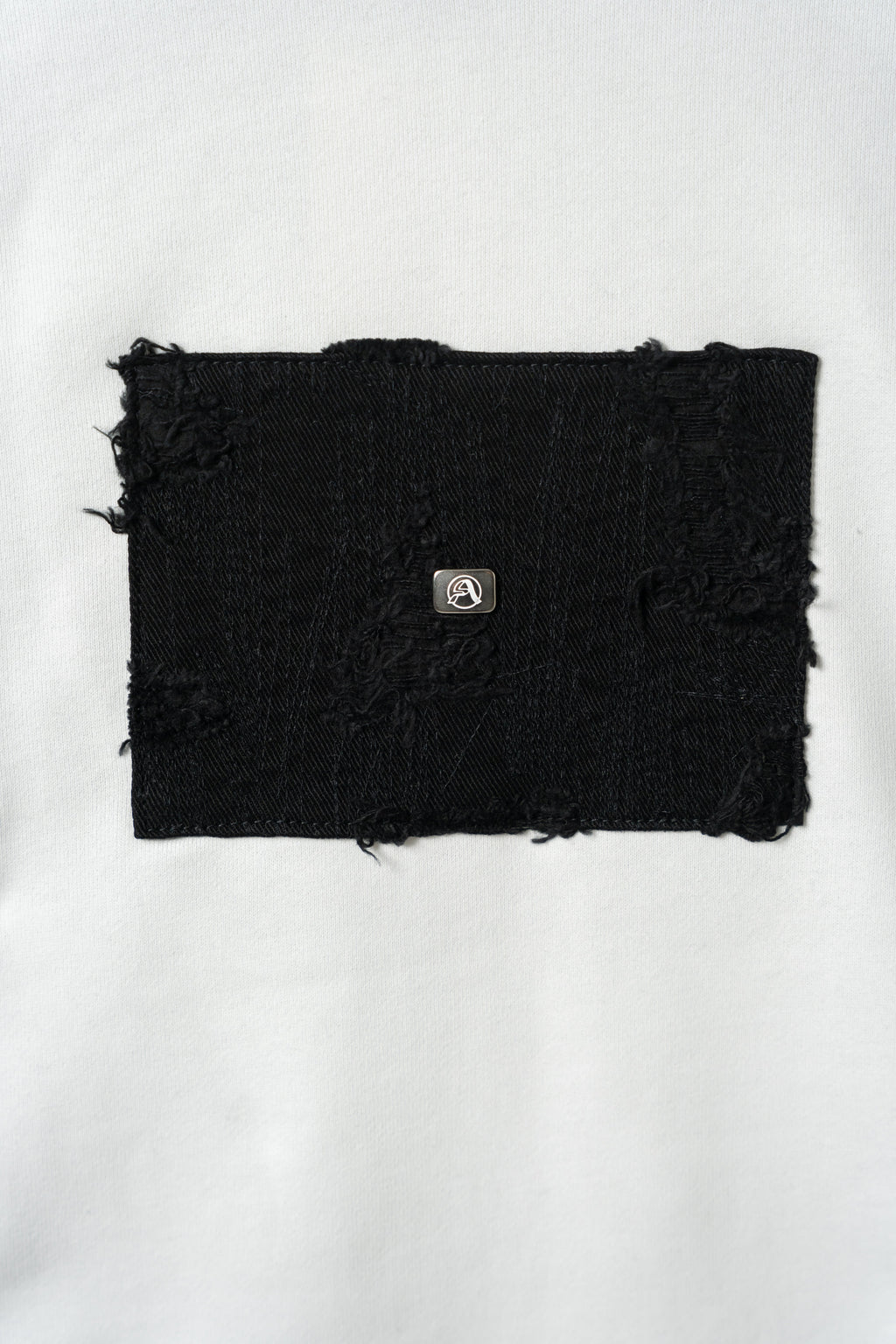 KIMONO Hoodie - Embroidered Denim (White)