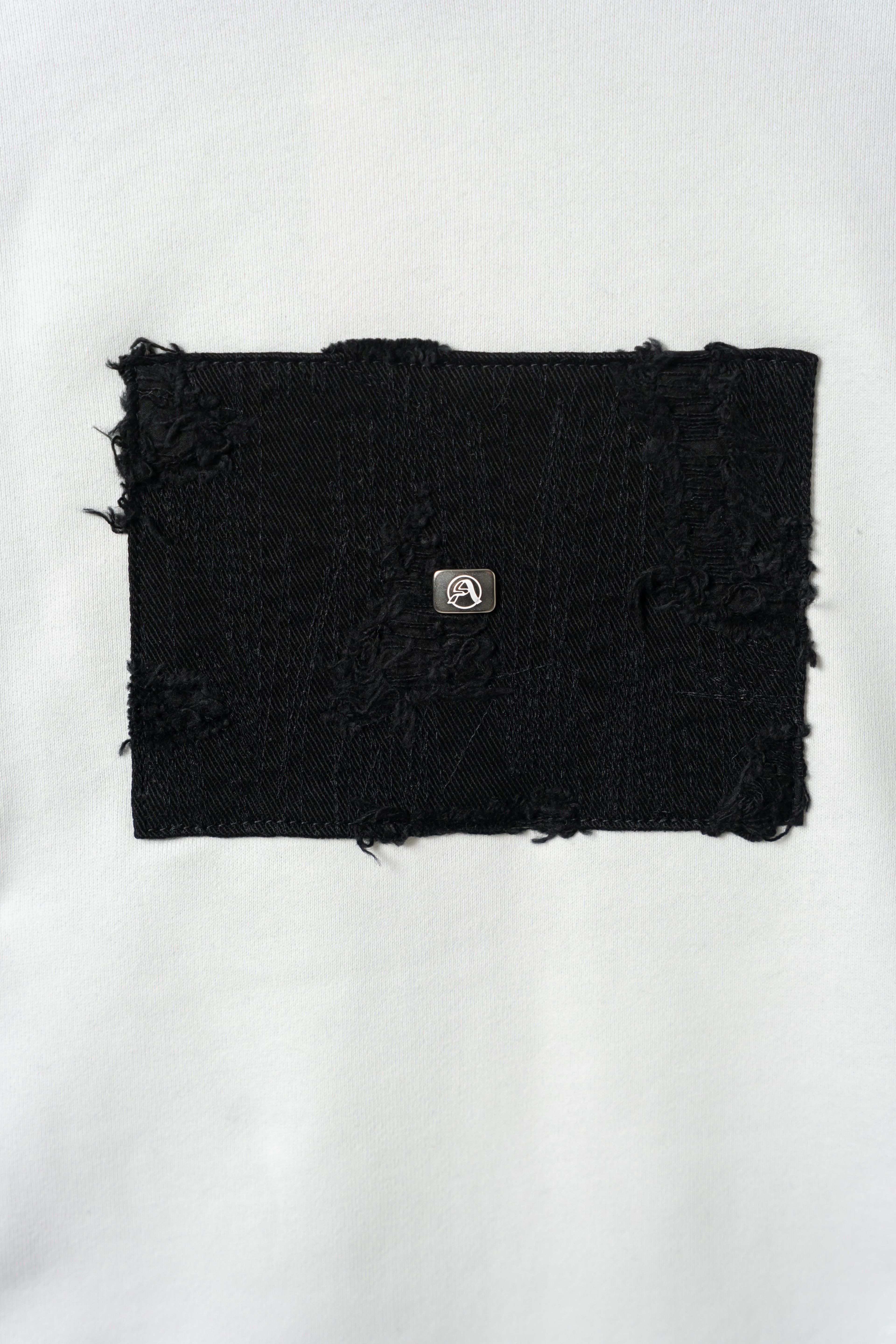 KIMONO Hoodie - Embroidered Denim (White)