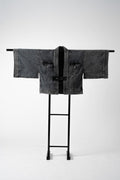 THE KIMONO Denim Jacket – BLACK ICE Okayama Denim × Arizona Leather
