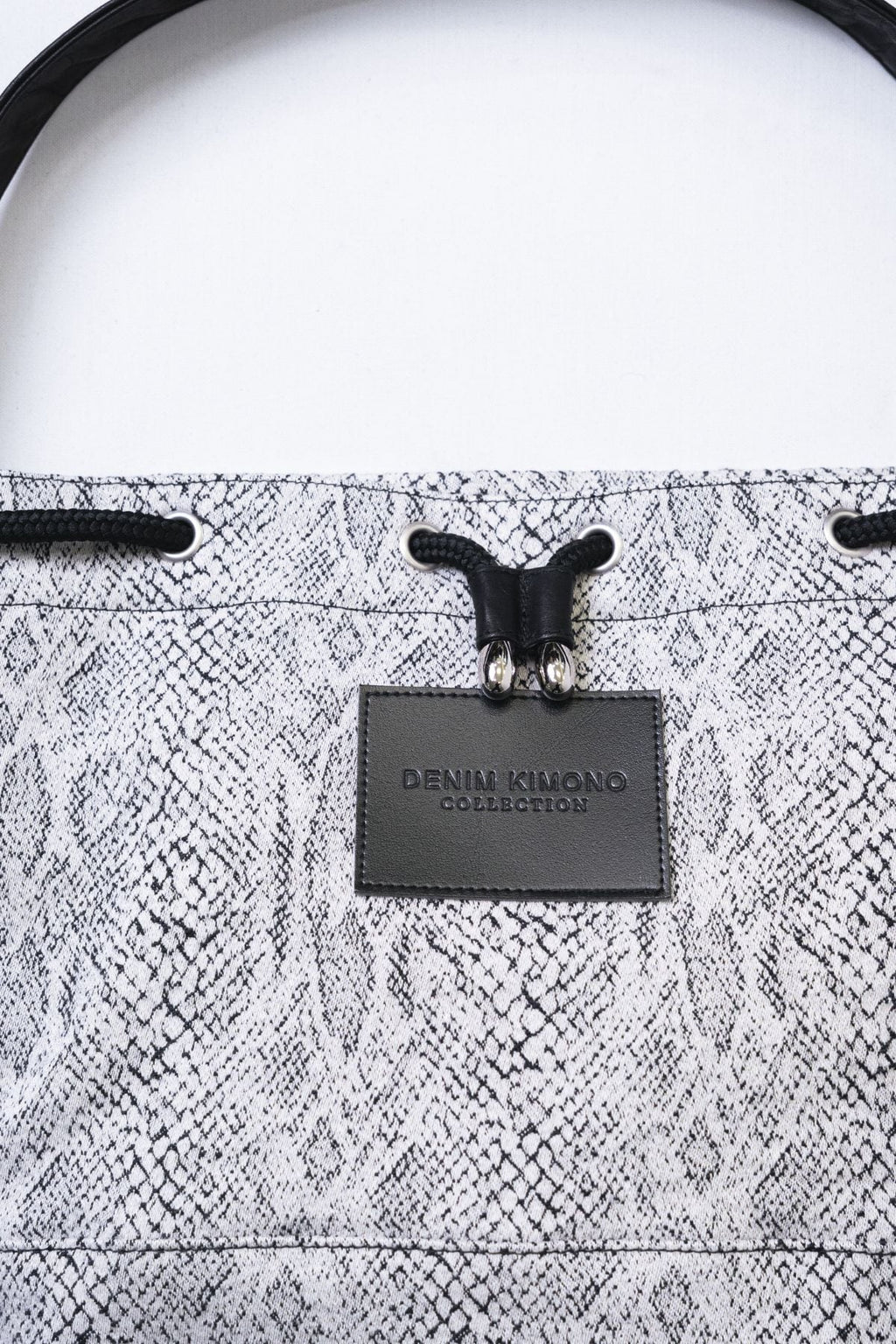 KINCHAKU Denim Bag - Python Jacquard