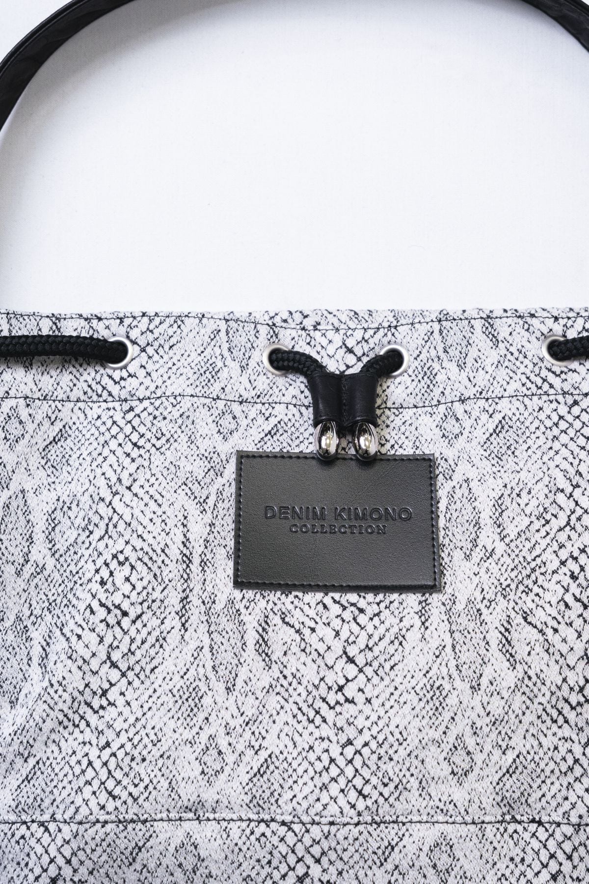 KINCHAKU Denim Bag - Python Jacquard