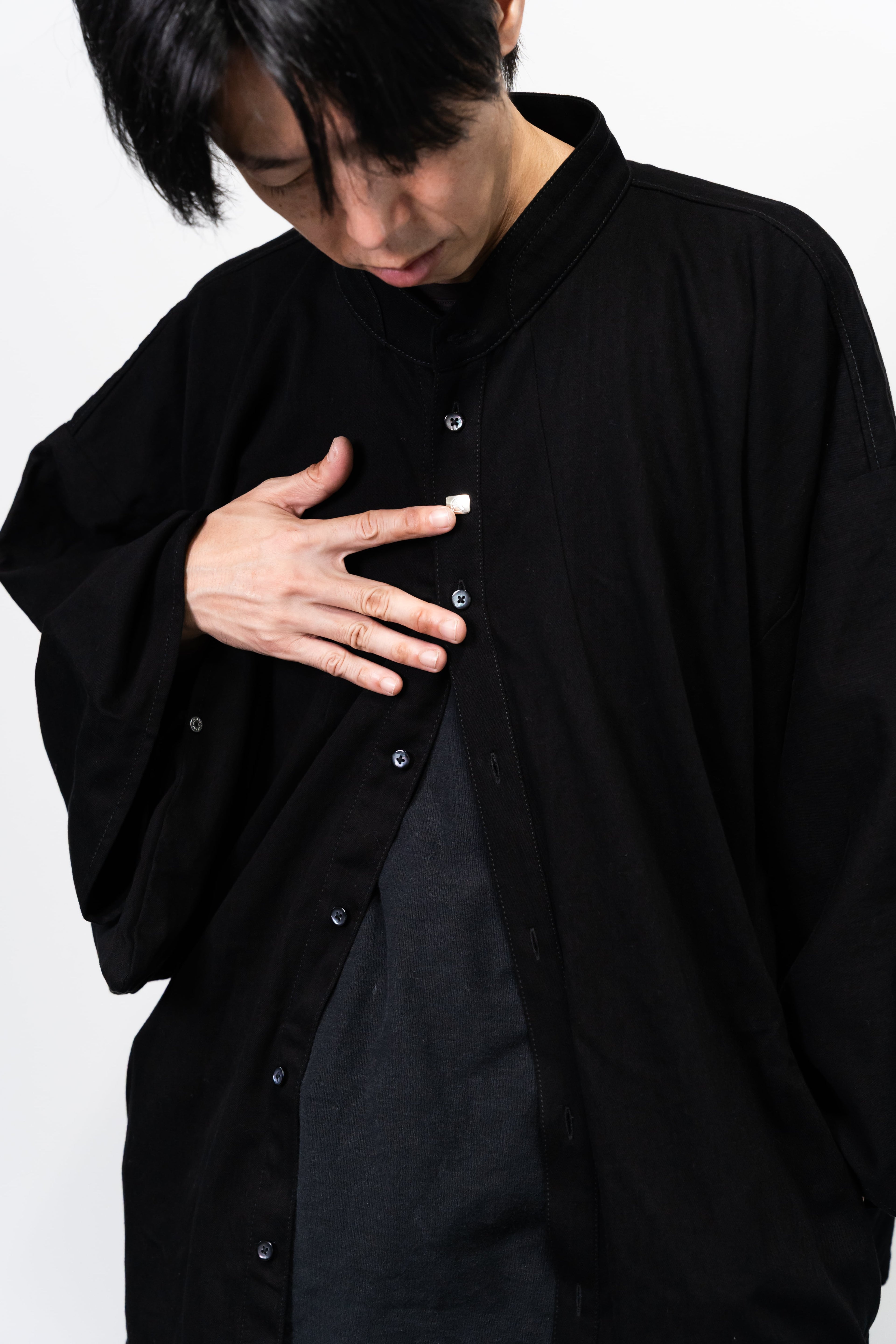 KIMONO Denim Shirt – Black