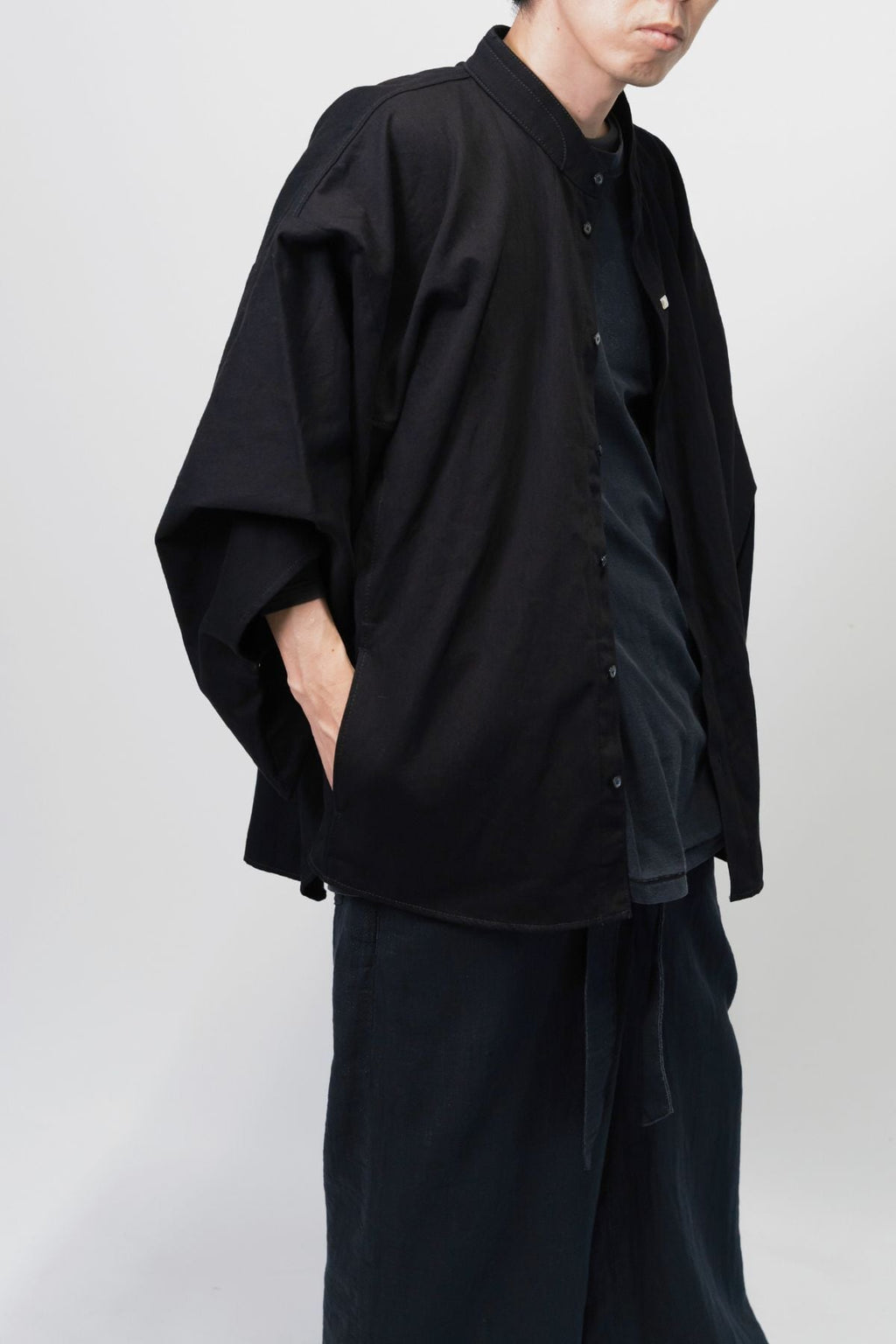 KIMONO Denim Shirt – Black