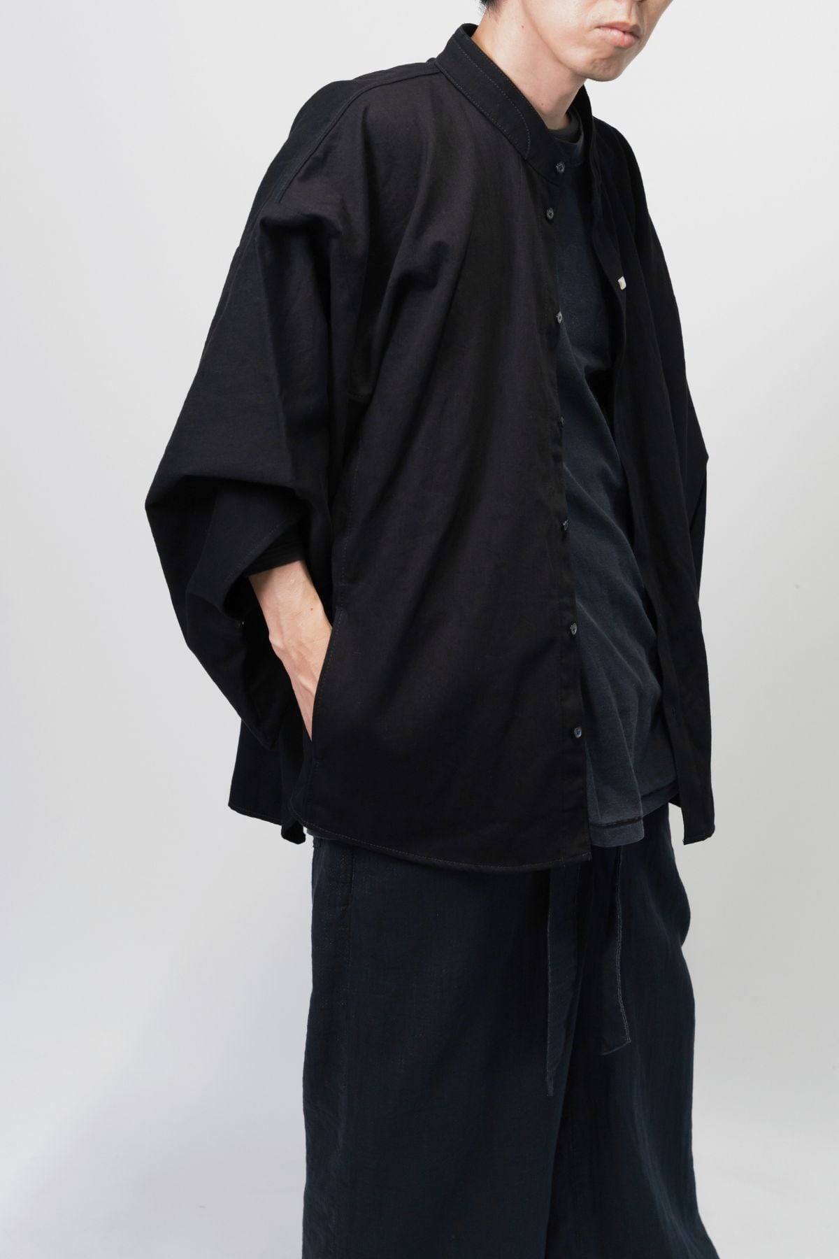KIMONO Denim Shirt – Black