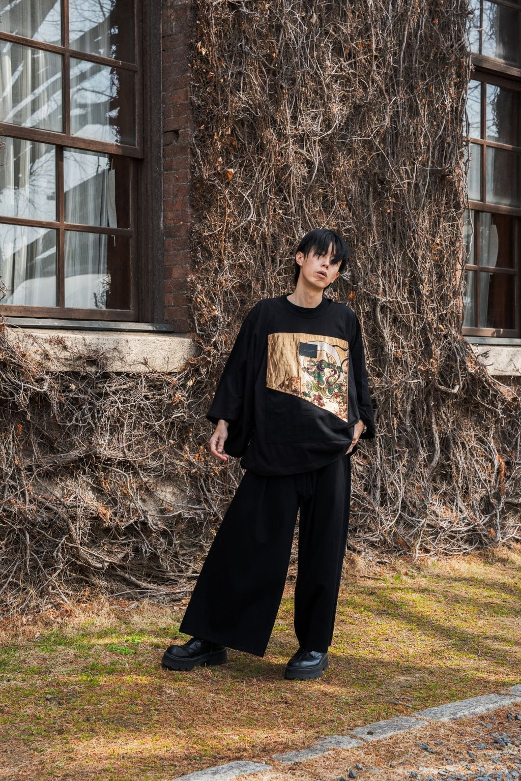 AOKI DENIM × KIMO NO T® – KIMONOT® Nishijin Textile “Raijin”
