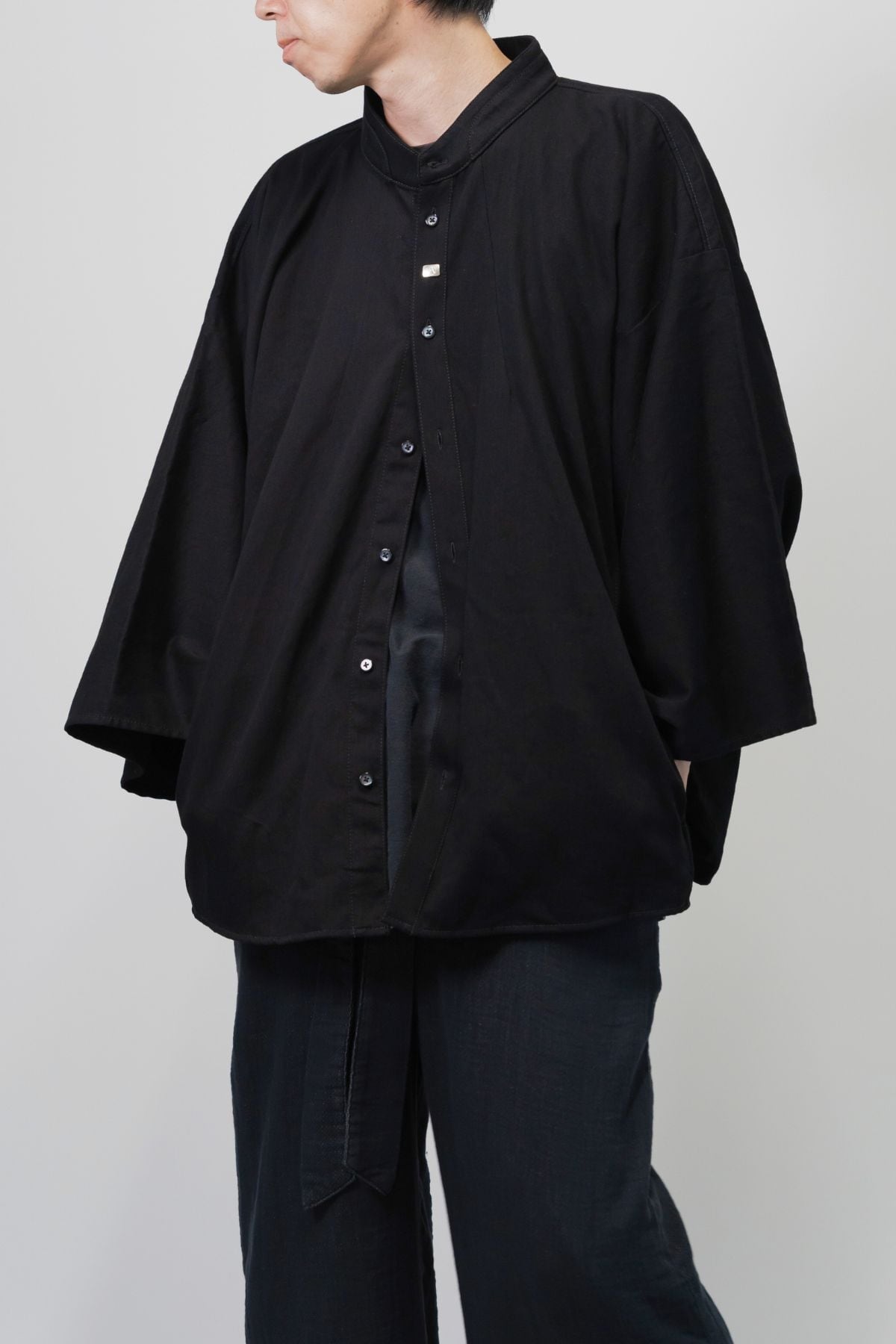 KIMONO Denim Shirt – Black