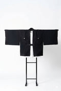 THE KIMONO Jacket – Black Okayama Denim × Arizona Leather
