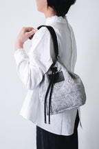 KINCHAKU Denim Bag - Python Jacquard