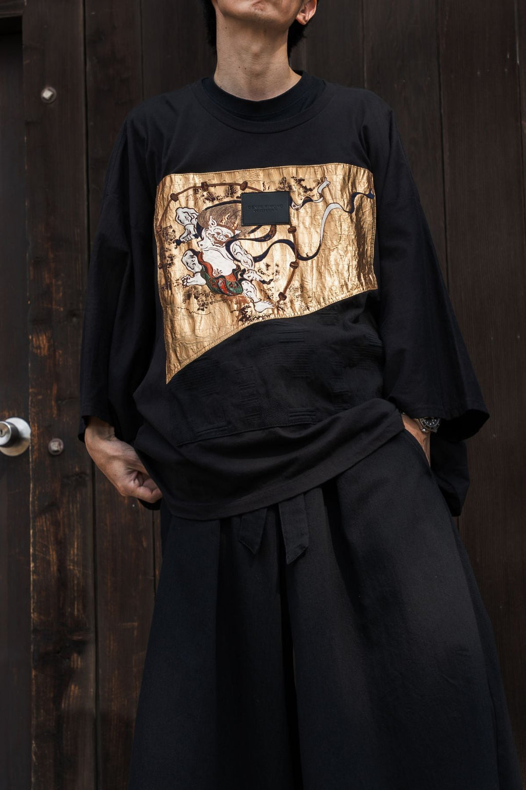 AOKI DENIM × KIMO NO T® – KIMONOT® Nishijin Textile “Raijin”