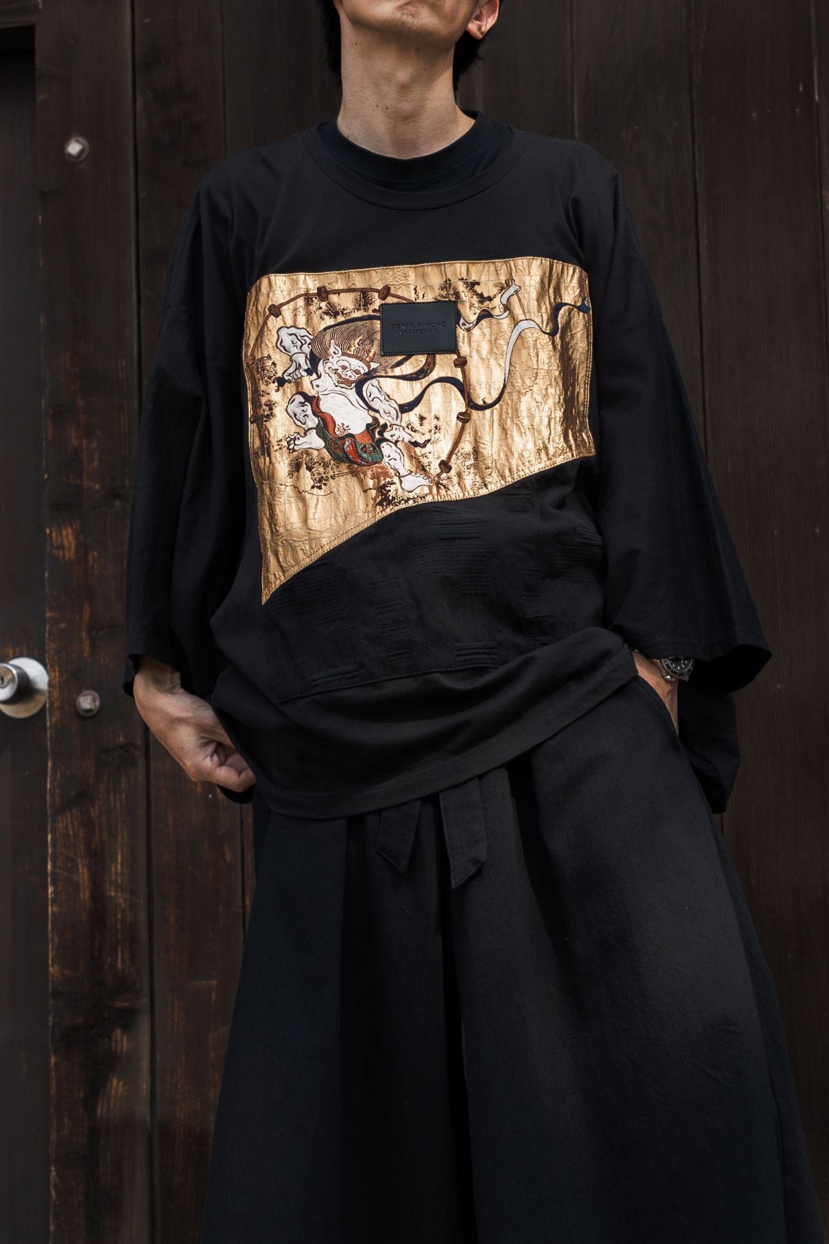 AOKI DENIM × KIMO NO T® – KIMONOT® Nishijin Textile “Raijin”