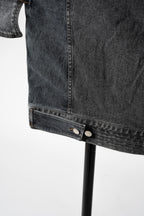 THE KIMONO Denim Jacket – BLACK ICE Okayama Denim × Arizona Leather