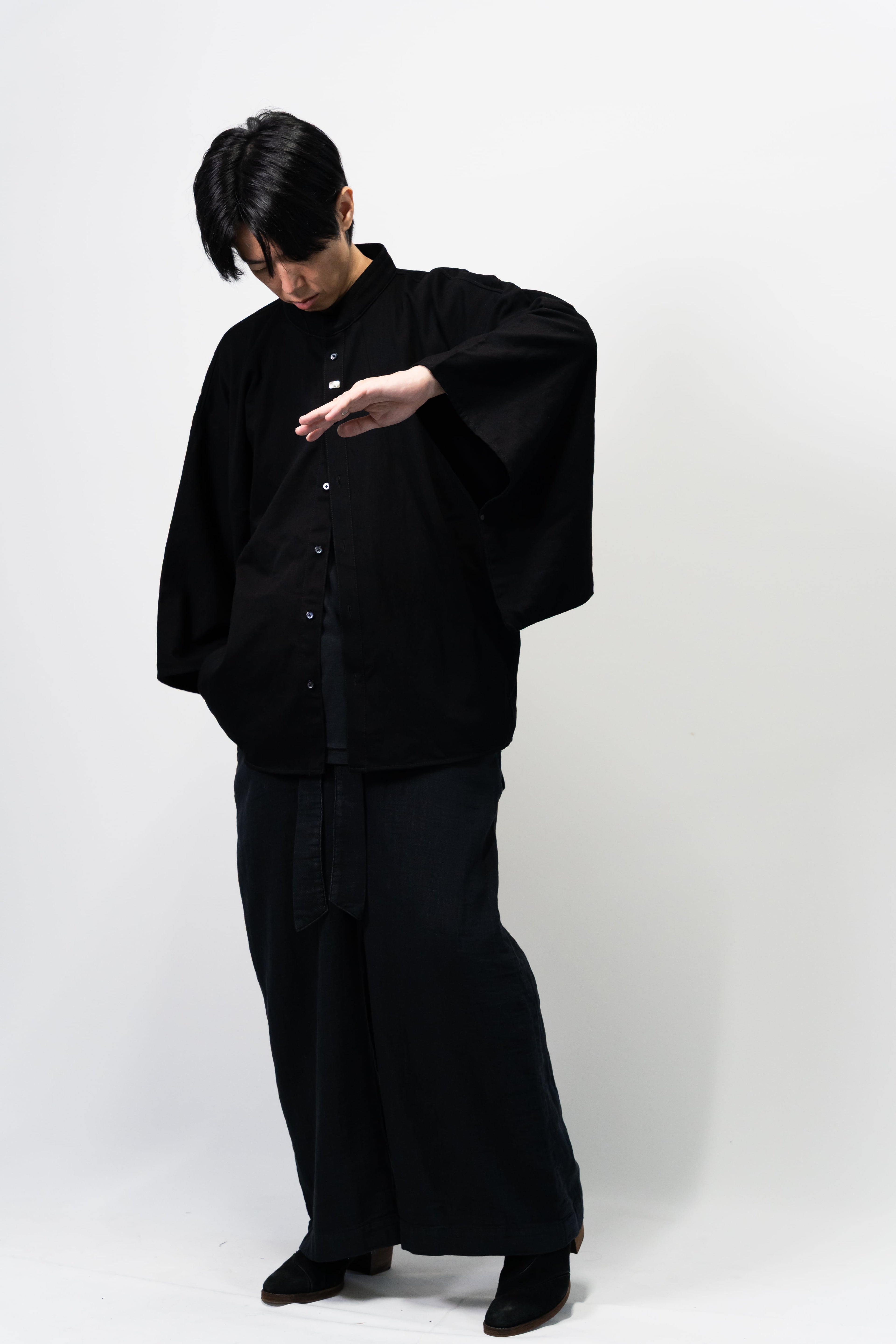 KIMONO Denim Shirt – Black